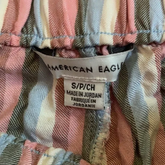 American Eagle Outfitters Striped Paper bag Tie Shorts - Picture 4 of 5